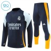 Real Madrid Training Huppari 2024-25 Neljännes Zip Navy - Lasten